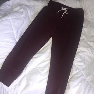 Large Burgendy Dark Red Jogger Sweatpants
